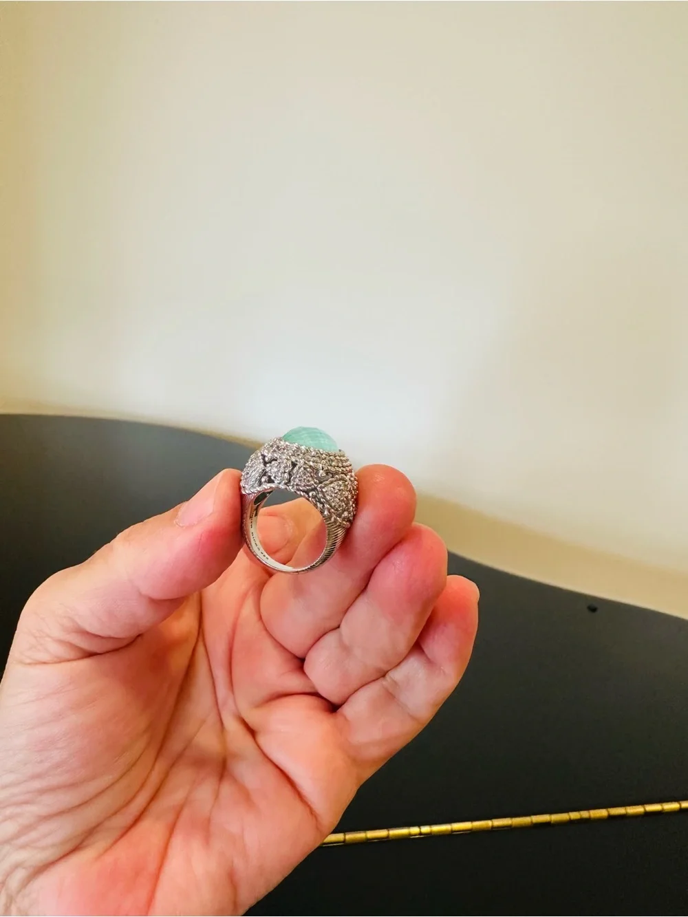 Judith Ripka Luxury Vintage Retro Designer Couture Runway RARE Authentic Ring